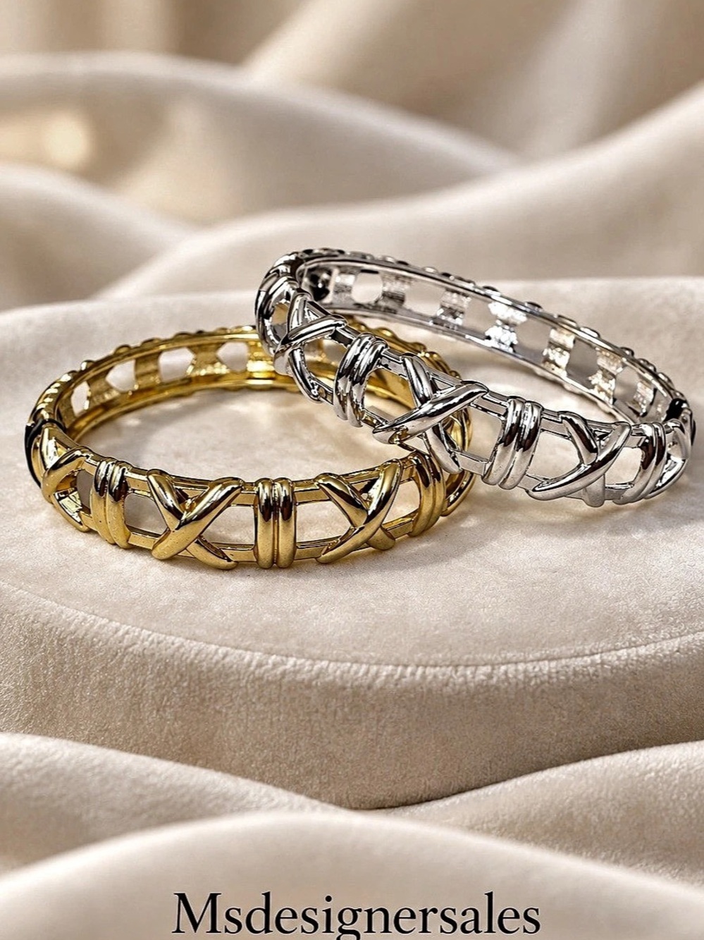 Mixed-Metal Bangle Bracelet Set NWT 323